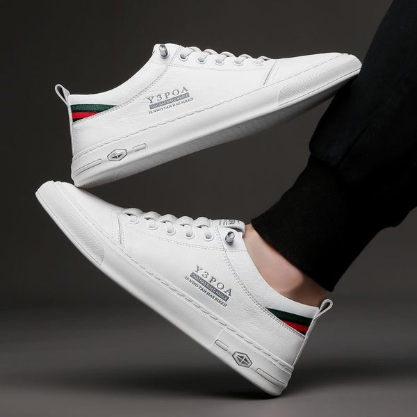 Breathable Soft Bottom White Shoes Casual All-matching Lace-up Men's Sneakers